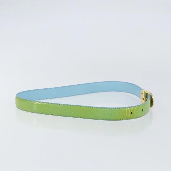 LOUIS VUITTON Monogram Vernis Ceinture Classic Belt Baby Blue LV Auth ti3493 main image 4